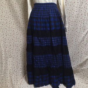 VTG Plaid *very full* maxi boho skirt